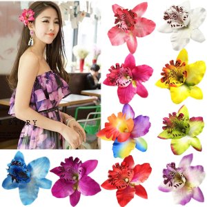10 pinzas para el pelo de flores de gasa para mujer, diseño de mariposa, orquídea, cocodrilo, accesorios de boda, decoración de eventos de boda 10 pinzas para el pelo de flores de gasa para mujer, diseño de mariposa, orquídea, cocodrilo, accesorios de boda, decoración de eventos de boda