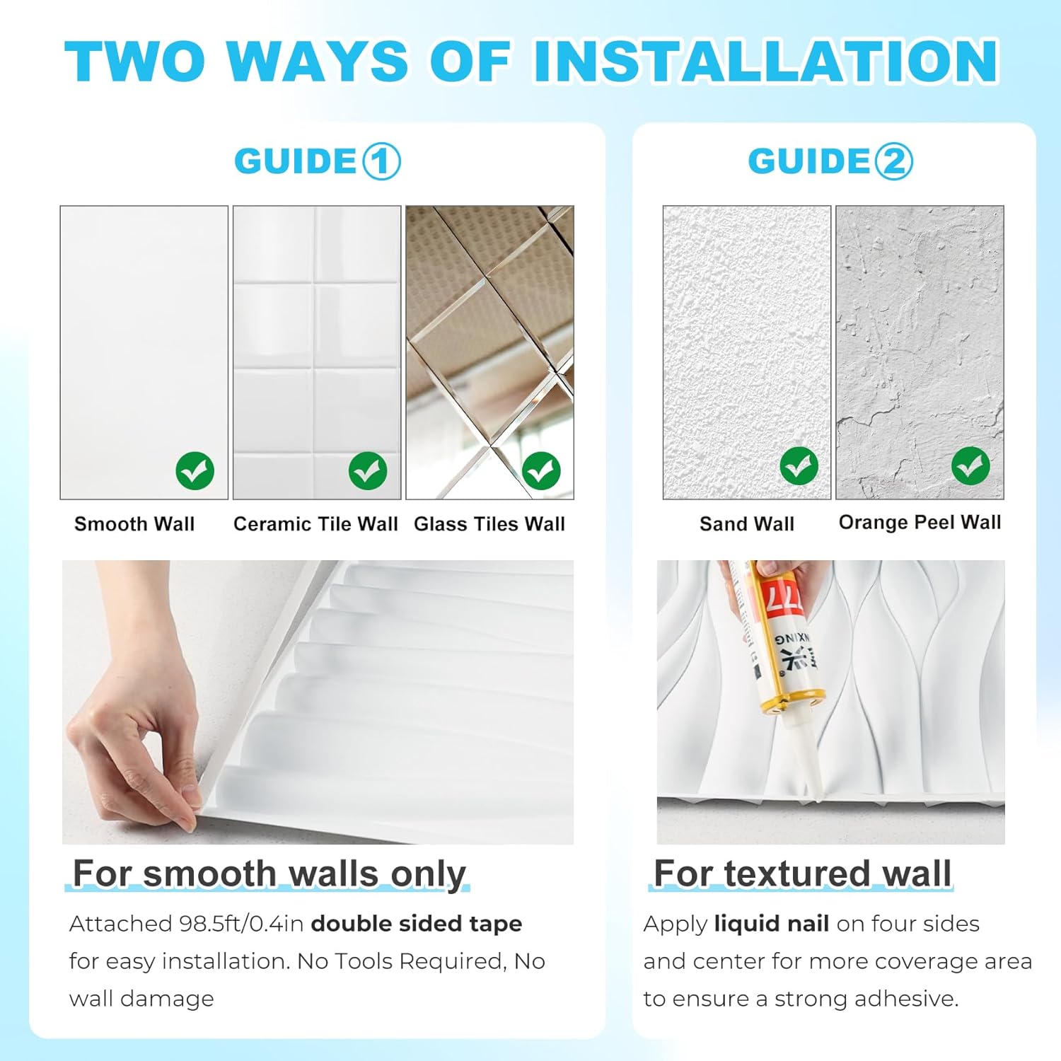 STICKGOO Paneles de pared 3D, paneles decorativos plateados cepillados, paneles de pared ondulados para decoración de pared interior, paneles de