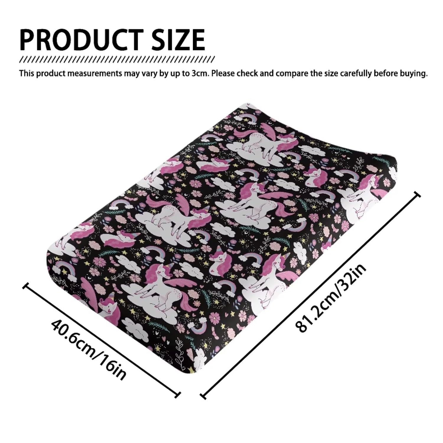 Zanxiantu Funda para cambiador de unicornio para bebé, cómoda funda de cambiador de pañales, fundas suaves y transpirables para cambiador, cubierta