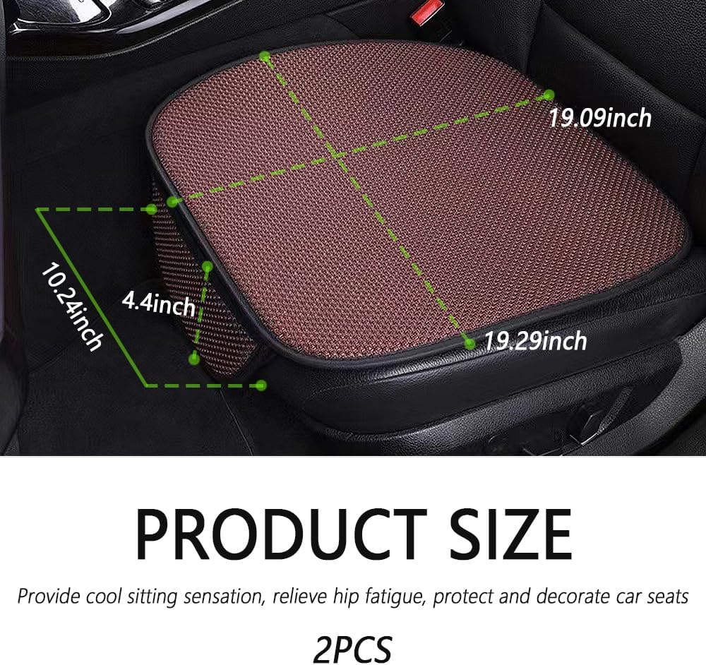 2 fundas para asiento de automóvil ventiladas de verano, cojín transpirable para asiento de automóvil, protector de asiento de automóvil