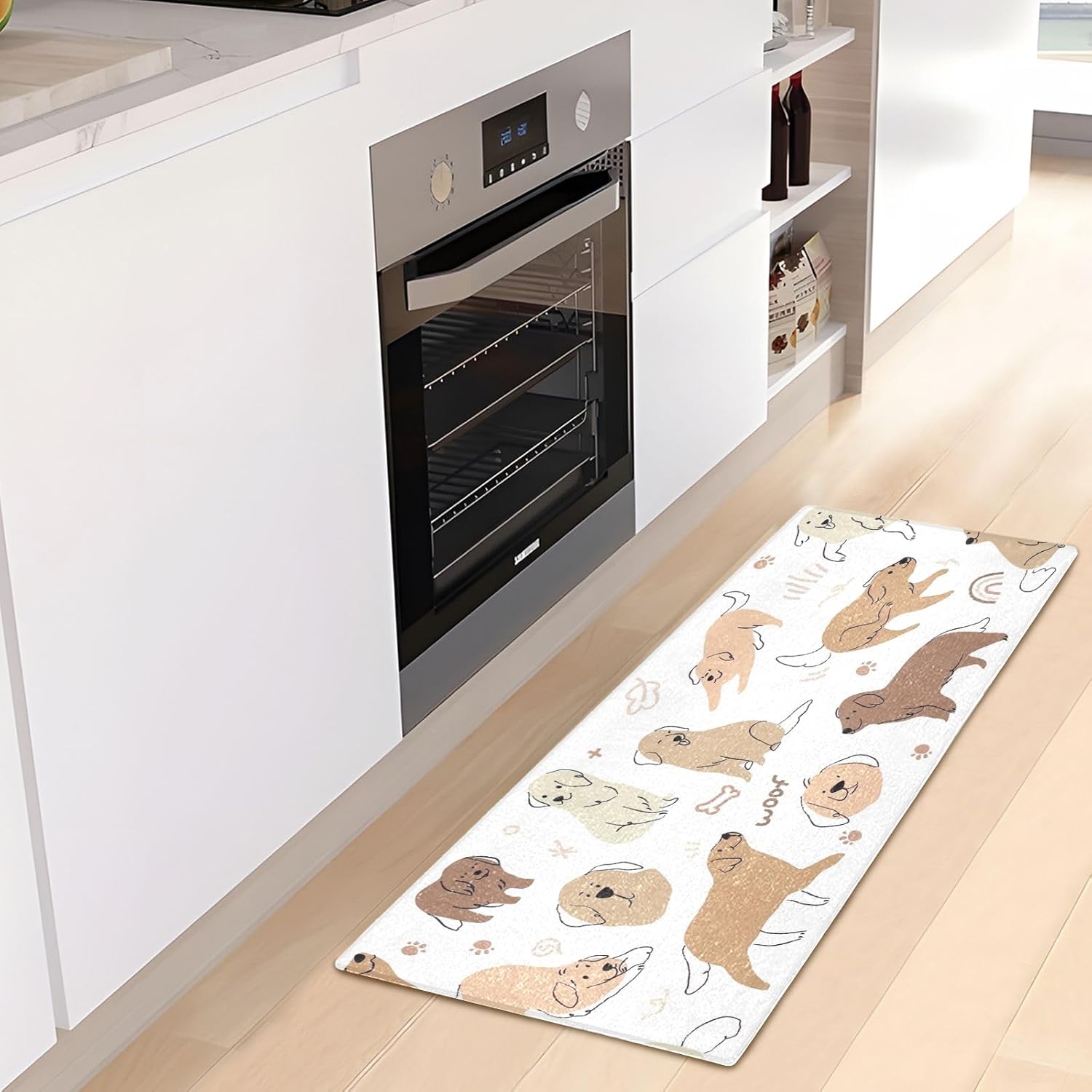 Tapete para dormitorio con diseño de perro Labrador, lavable a máquina, antideslizante, con parte trasera de goma, 39 x 20 pulgadas