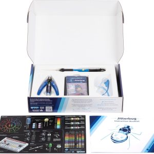 Jitterbug Deluxe Kit Kit de soldadura de bricolaje para principiantes Proyectos electrónicos para estudiantes y clases STEM Herramientas incluidas Jitterbug Deluxe Kit Kit de soldadura de bricolaje para principiantes Proyectos electrónicos para estudiantes y clases STEM Herramientas incluidas