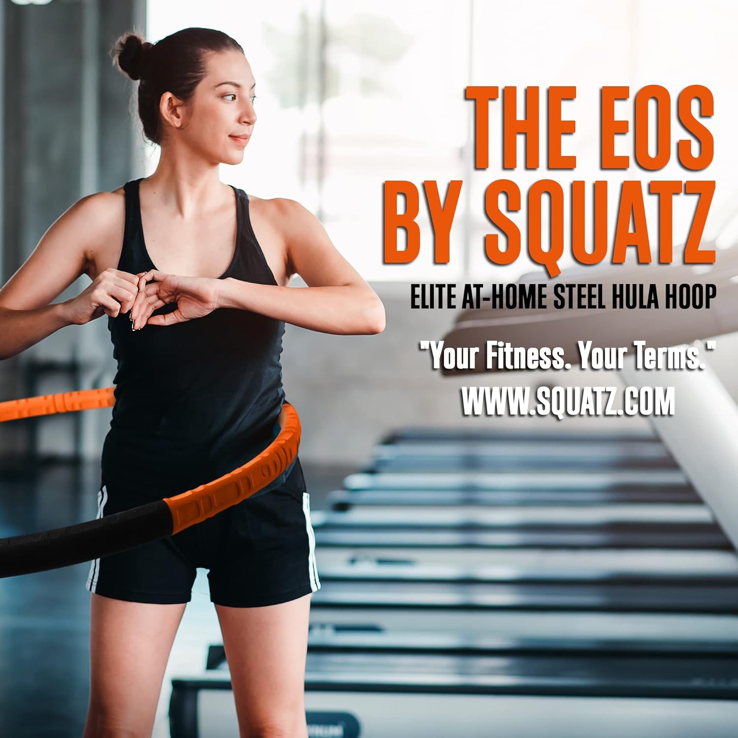 SQUATZ Exercise Hula Hoop for Adults Weight Loss – Weighted Hula Hoop for Workout, Adjustable & Detachable Weighted Hula-Hoop