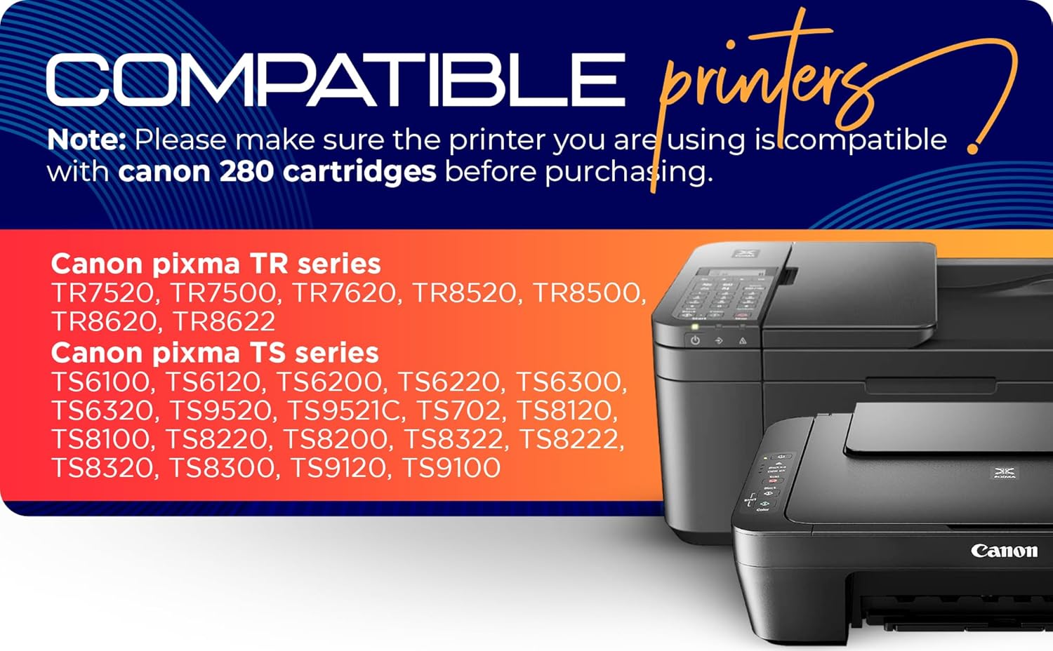 PGI-280XXL CLI-281XXL – Cartucho de repuesto compatible con Canon 280 XXL 281 XXL TR8620a compatible con TR8620a TR8620 TS702a TS9520 TS9521C TR8520