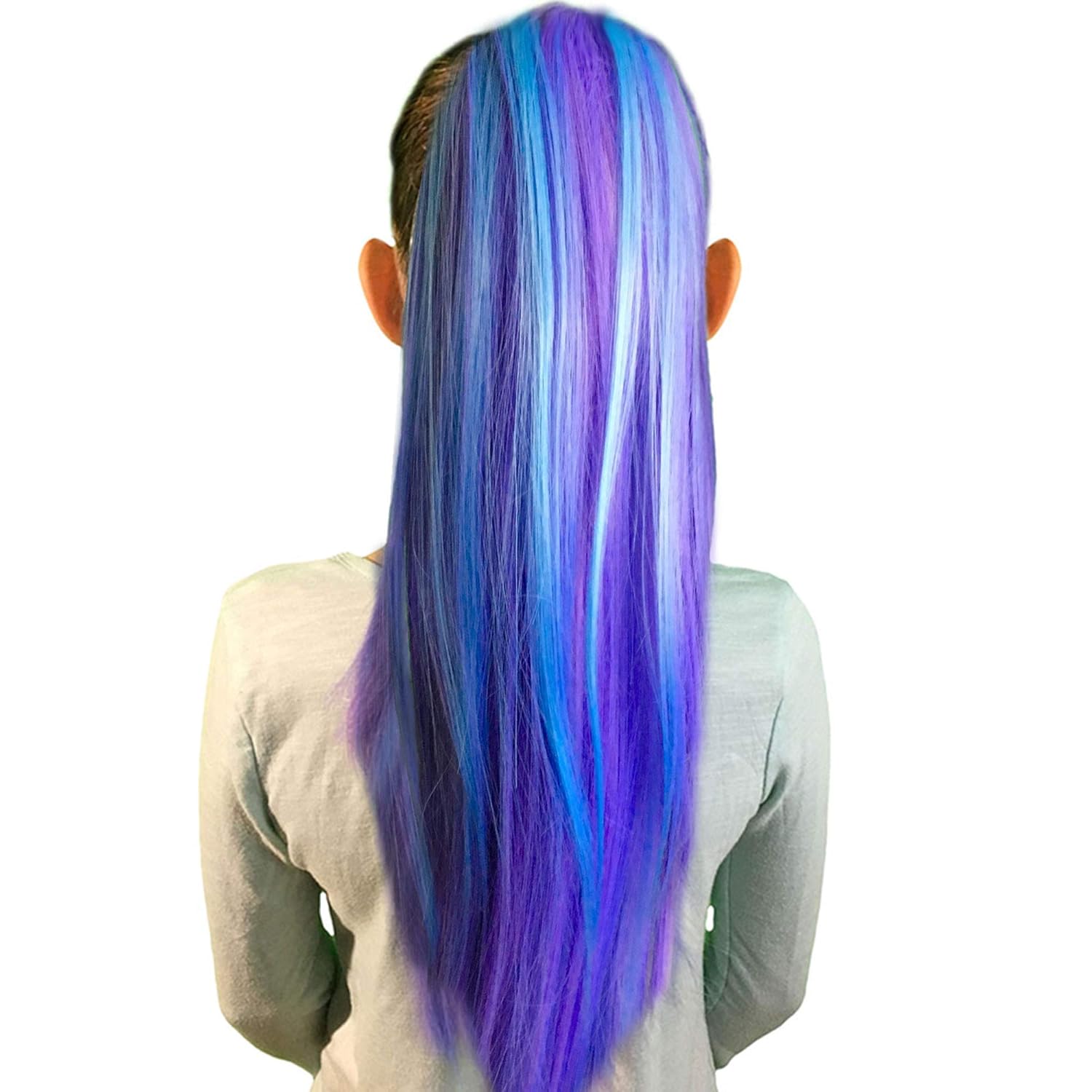 Extensiones de cabello de cola de caballo de fibra sintética de lujo, resistentes al calor y a los enredos, extensiones de cabello de colores para