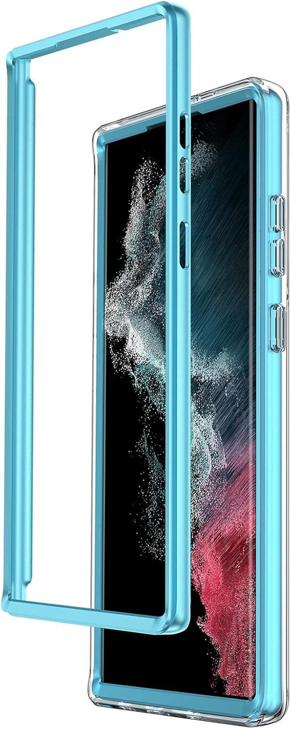 Diyeeni Funda de teléfono para Galaxy S23 Series S22 Ultra, funda de cuerpo completo con protector de pantalla, funda protectora a prueba de golpes,