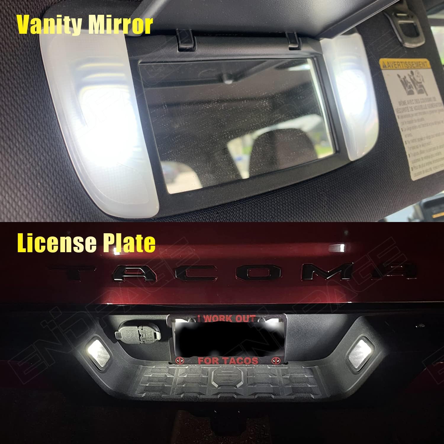 Kit de 10 luces LED blancas Tacoma para Toyota Tacoma 2005 2006 2007 2008 2009 2010 2011 2012 2013 2014 2015 2016 2017 2018 2019 2020 2020 20020
