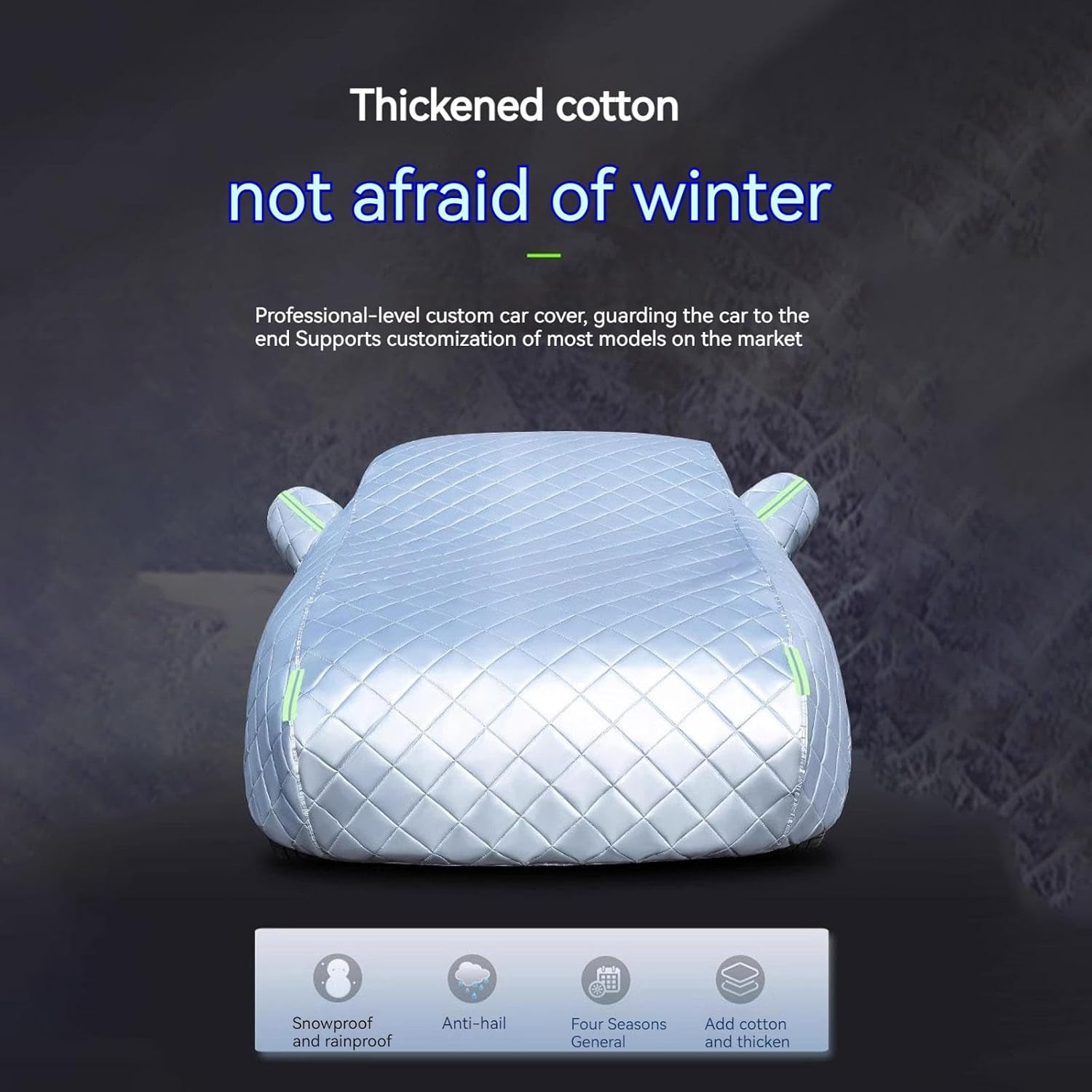 Funda protectora de granizo para Daewoo Leganza Matiz Nexia Nubira Tacuma, funda de automóvil de tela Oxford gruesa con cremallera para puerta
