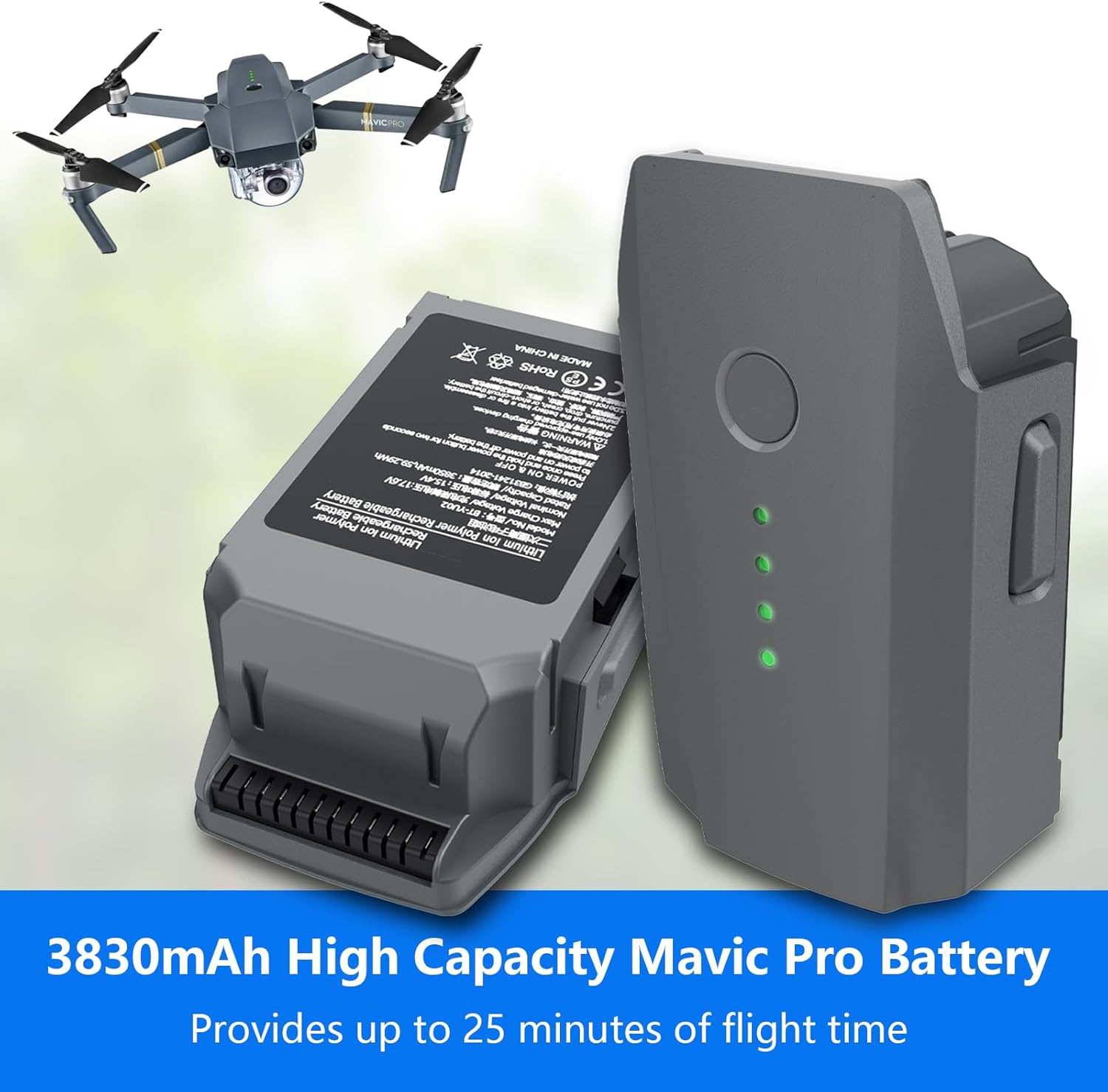 MVMOD Mavic Pro – Batería de repuesto de vuelo inteligente para DJI Mavic Pro Platinum, para DJI Mavic Pro Platinum, para DJI Mavic Pro Alpine Drone