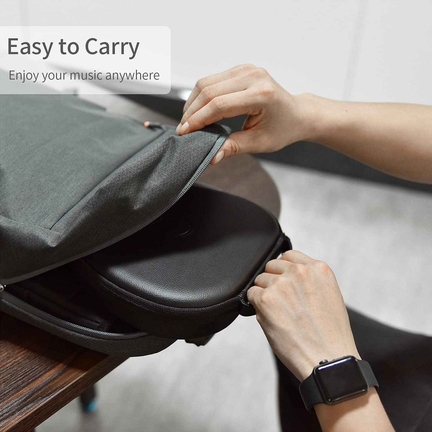WIWU Funda para AirPods Max con modo de suspensión, funda inteligente mejorada para auriculares, funda de transporte ultradelgada con energía de