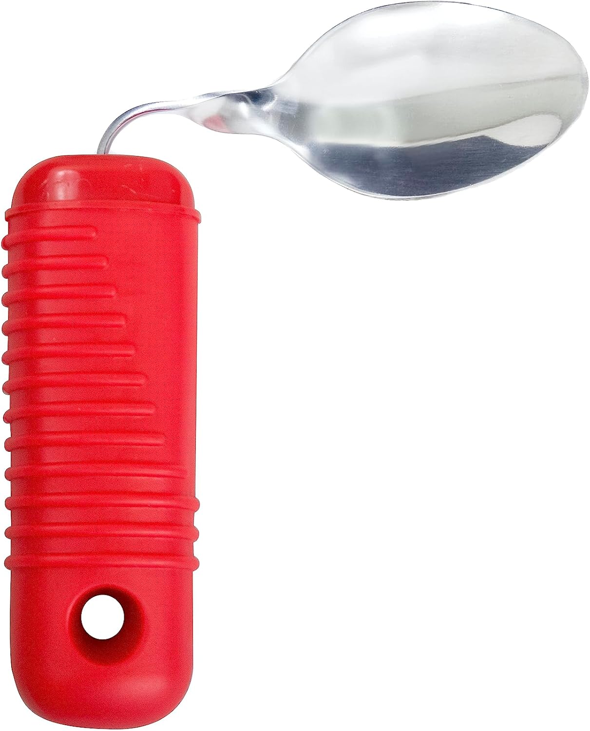 Essential Medical Supply Juego de utensilios de mango grande adaptable con tenedor flexible, cuchara flexible y cuchillo balancín para un fácil uso