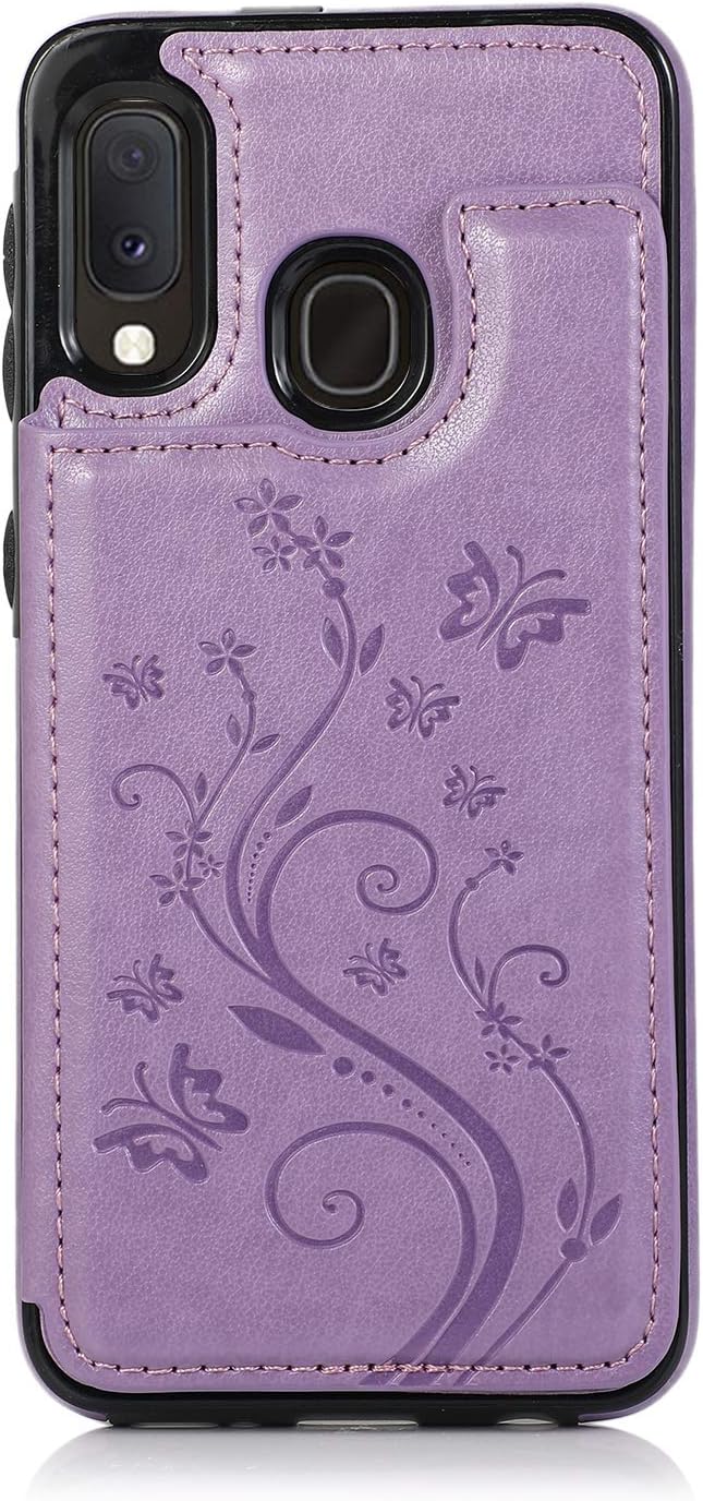 Funda de teléfono para Samsung Galaxy A10eA20e con protector de pantalla de vidrio templado y tarjetero con soporte para tarjetero, accesorios de