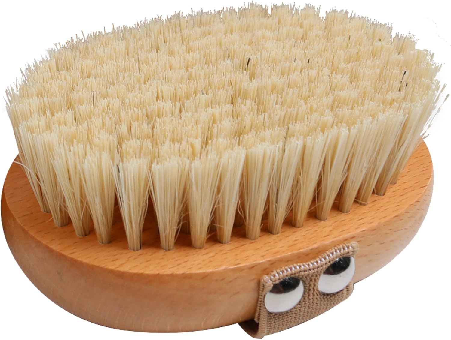 OWIIZI Cepillo corporal de cepillado en seco con cerdas veganas suaves, exfoliante de madera antideslizante para exfoliación húmeda o seca,