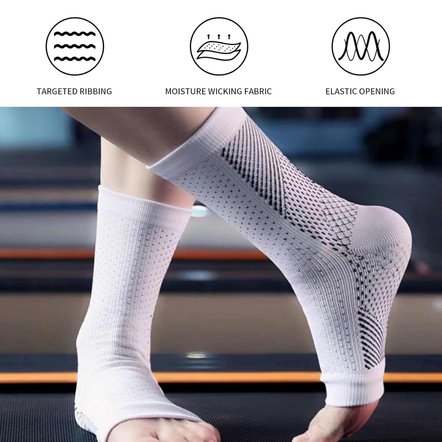 Candyhouse 3 calcetines de neuropatía de compresión de tobillo para mujeres u hombres, soporte de tobillo para hinchazón, fascitis plantar,