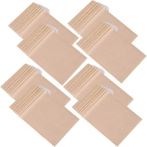 Tosnail 600 bolsas de filtro de té desechables de 3.5 x 2.75 pulgadas con sello de cordón de algodón, infusores de té de papel 100% natural sin Tosnail 600 bolsas de filtro de té desechables de 3.5 x 2.75 pulgadas con sello de cordón de algodón, infusores de té de papel 100% natural sin