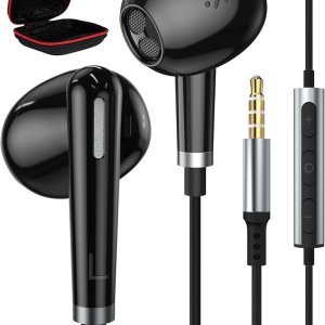 ACAGET Auriculares de 0.138 in con cable para Samsung Galaxy A23 A14 A52 A03s S10 S9, auriculares semiintrauditivos con cancelación de ruido de ACAGET Auriculares de 0.138 in con cable para Samsung Galaxy A23 A14 A52 A03s S10 S9, auriculares semiintrauditivos con cancelación de ruido de