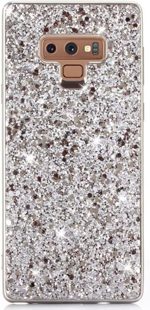 Funda para Galaxy Note 9, diseño de diamantes de imitación brillantes de cuerpo completo, delgado, galvanizado, TPU amortiguador, funda protectora