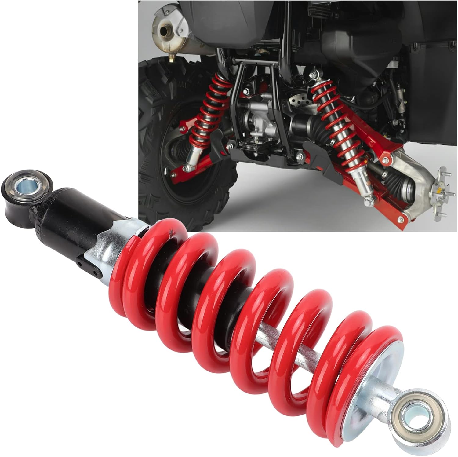 Amortiguador delantero trasero, repuesto de amortiguador trasero delantero para PIT QUAD DIRT BIKE ATV 9.055 in distancia de agujero