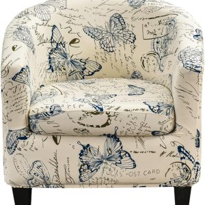 CRFATOP Funda para silla de club, 2 piezas, funda estampada para silla de bañera, fundas de sillón con estampado suave, fundas de sofá con parte CRFATOP Funda para silla de club, 2 piezas, funda estampada para silla de bañera, fundas de sillón con estampado suave, fundas de sofá con parte