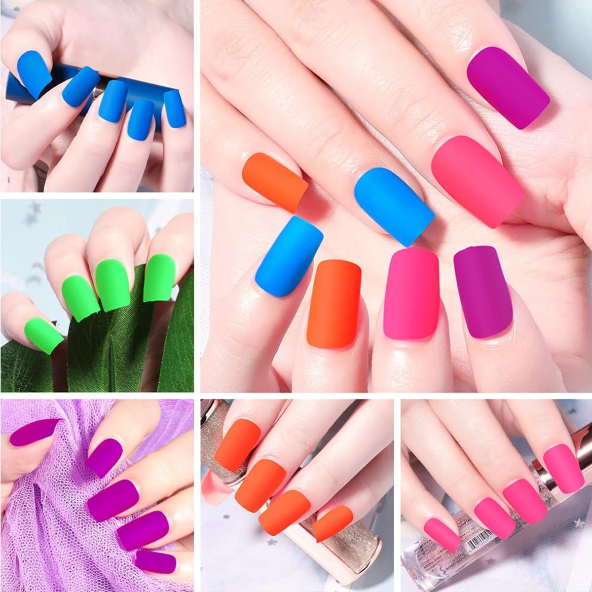 Tiras de uñas completas para decoración de Halloween, 8 unidades que brillan en la oscuridad, calcomanías de esmalte de uñas sólidas para