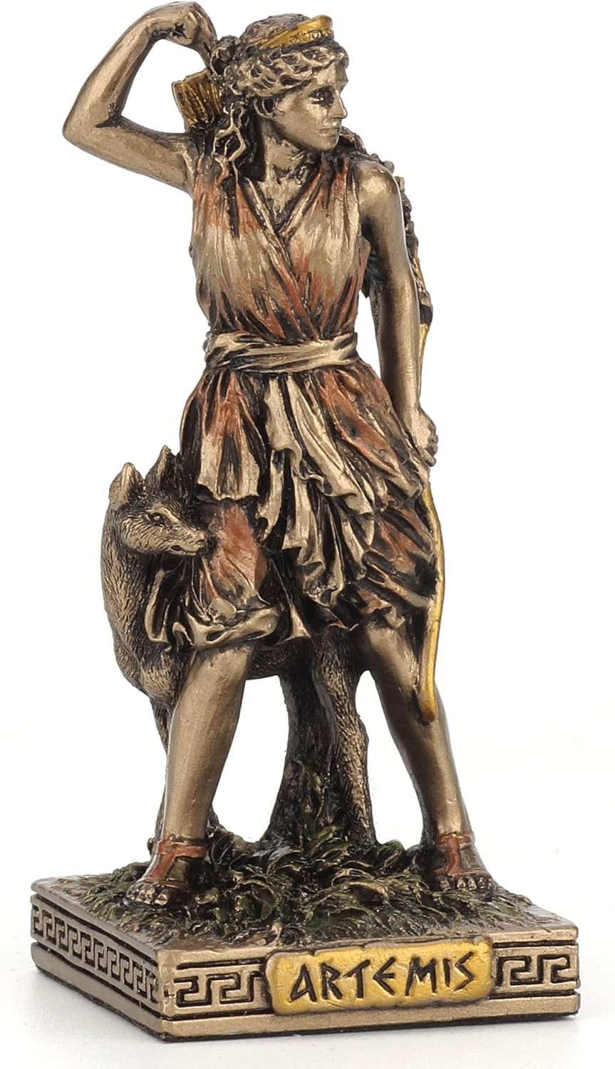 Veronese Design Figura miniatura de dioses griegos (Artemisa, bronce)
