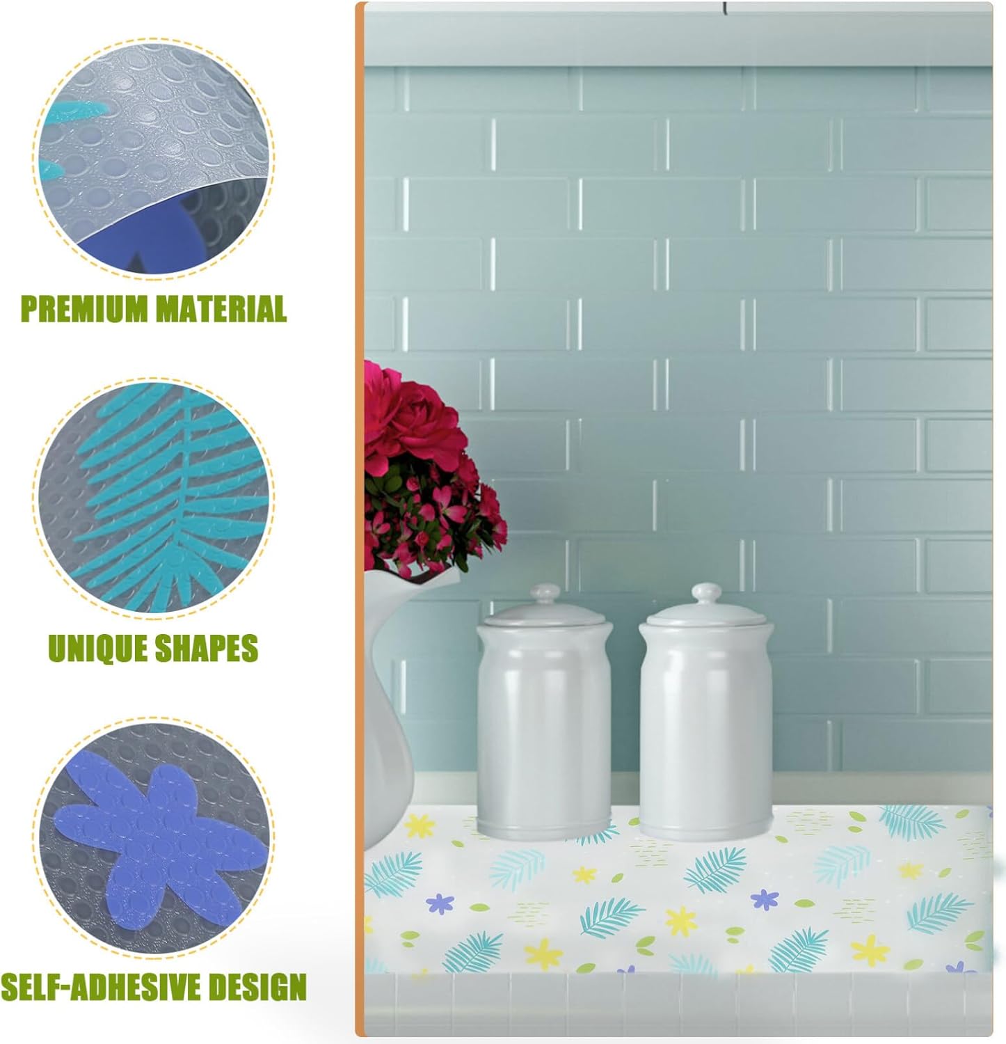 UPKOCH 1 rollo de estantes de cajón, forro de papel antideslizante, práctico forro de estante multifunción, revestimiento de gabinete de cocina,