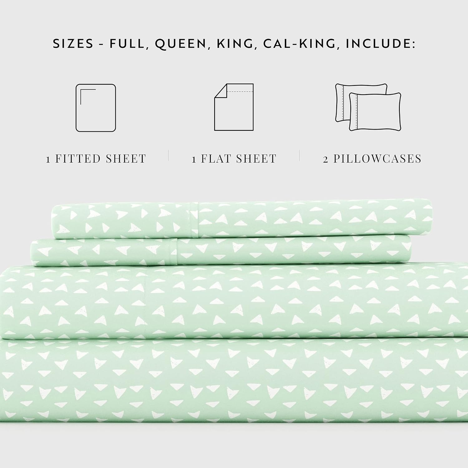 Linen Market Juego de sábanas de 4 piezas California King (Jade)  Duerme mejor que nunca con estas sábanas refrescantes ultrasuaves para tu cama de