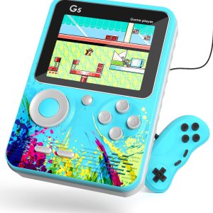 Consola de juegos portátil G5 consola de videojuegos retro con cientos de videojuegos clásicos precargados, compatible con 2 jugadores y conexión de Consola de juegos portátil G5 consola de videojuegos retro con cientos de videojuegos clásicos precargados, compatible con 2 jugadores y conexión de