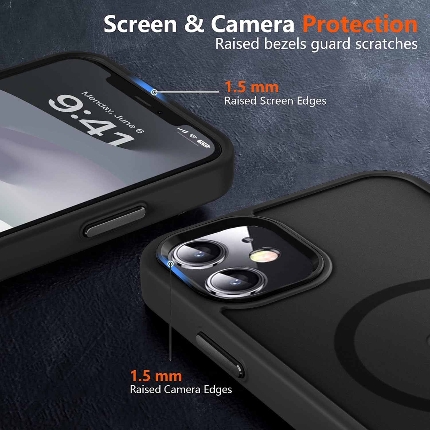 MOCCA Funda magnética fuerte para iPhone 12iPhone 12 Pro, compatible con Magsafe protección contra caídas de grado Mil Funda protectora delgada a