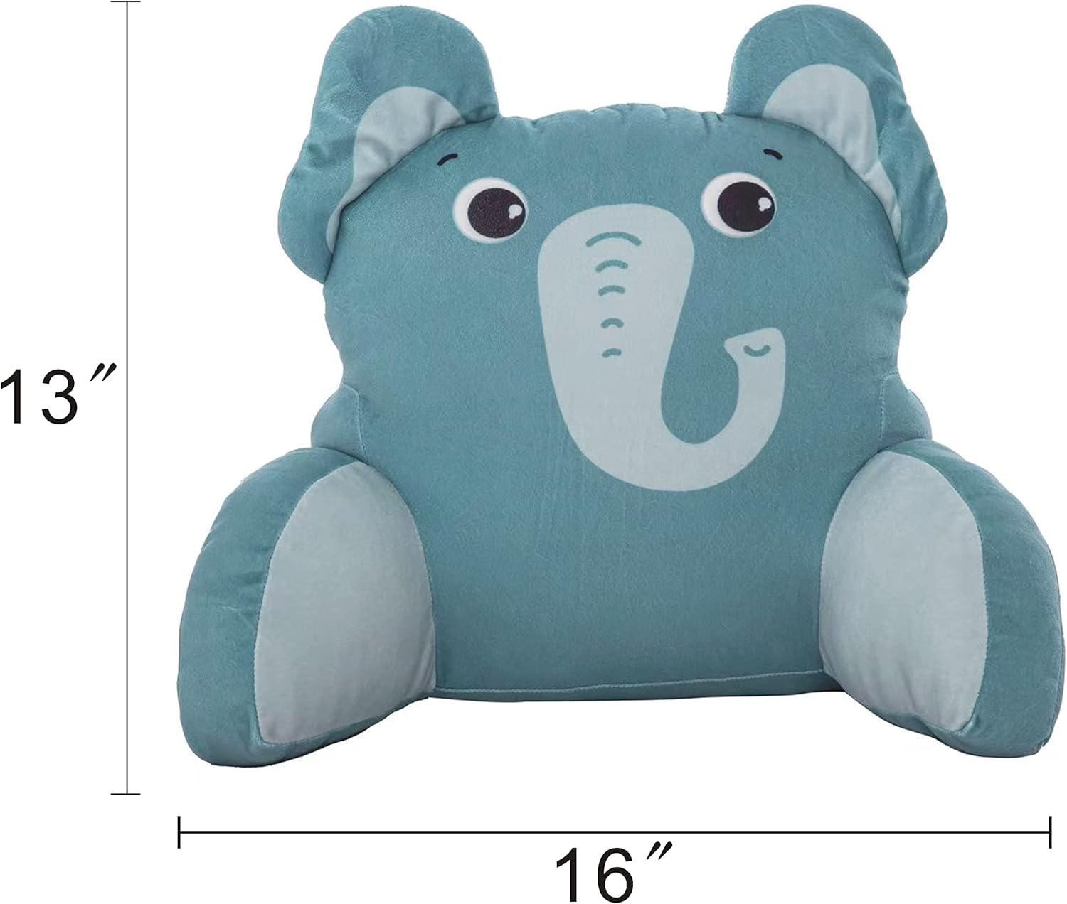 Unicorns & Robots Almohada de respaldo de lectura para niños con brazos, mini almohada para reposo de cama, almohadas de descanso de elefante para