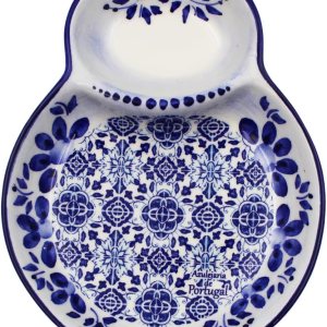 Pintado a mano decorativo de cerámica portugués azul floral y azulejo olivo plato, diseño tradicional azulejo azulejo Pintado a mano decorativo de cerámica portugués azul floral y azulejo olivo plato, diseño tradicional azulejo azulejo