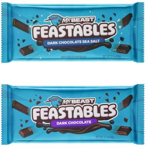 Feastables – Paquete de barras de chocolate oscuro Duo Beast, nueva fórmula de textura más suave y cremosa, 2.1 onzas (2.12 oz), 2 barras de Feastables – Paquete de barras de chocolate oscuro Duo Beast, nueva fórmula de textura más suave y cremosa, 2.1 onzas (2.12 oz), 2 barras de