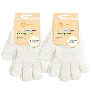 EvridWear – Guantes exfoliantes de baño de doble textura para ducha, spa, masaje y exfoliantes corporales, elimina las células muertas de la piel, EvridWear – Guantes exfoliantes de baño de doble textura para ducha, spa, masaje y exfoliantes corporales, elimina las células muertas de la piel,