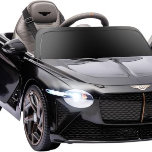 Aosom Bentley Bacalar – Auto eléctrico de 12 V para niños con control remoto, sistema de suspensión, bocina, música, luces, color negro Aosom Bentley Bacalar – Auto eléctrico de 12 V para niños con control remoto, sistema de suspensión, bocina, música, luces, color negro