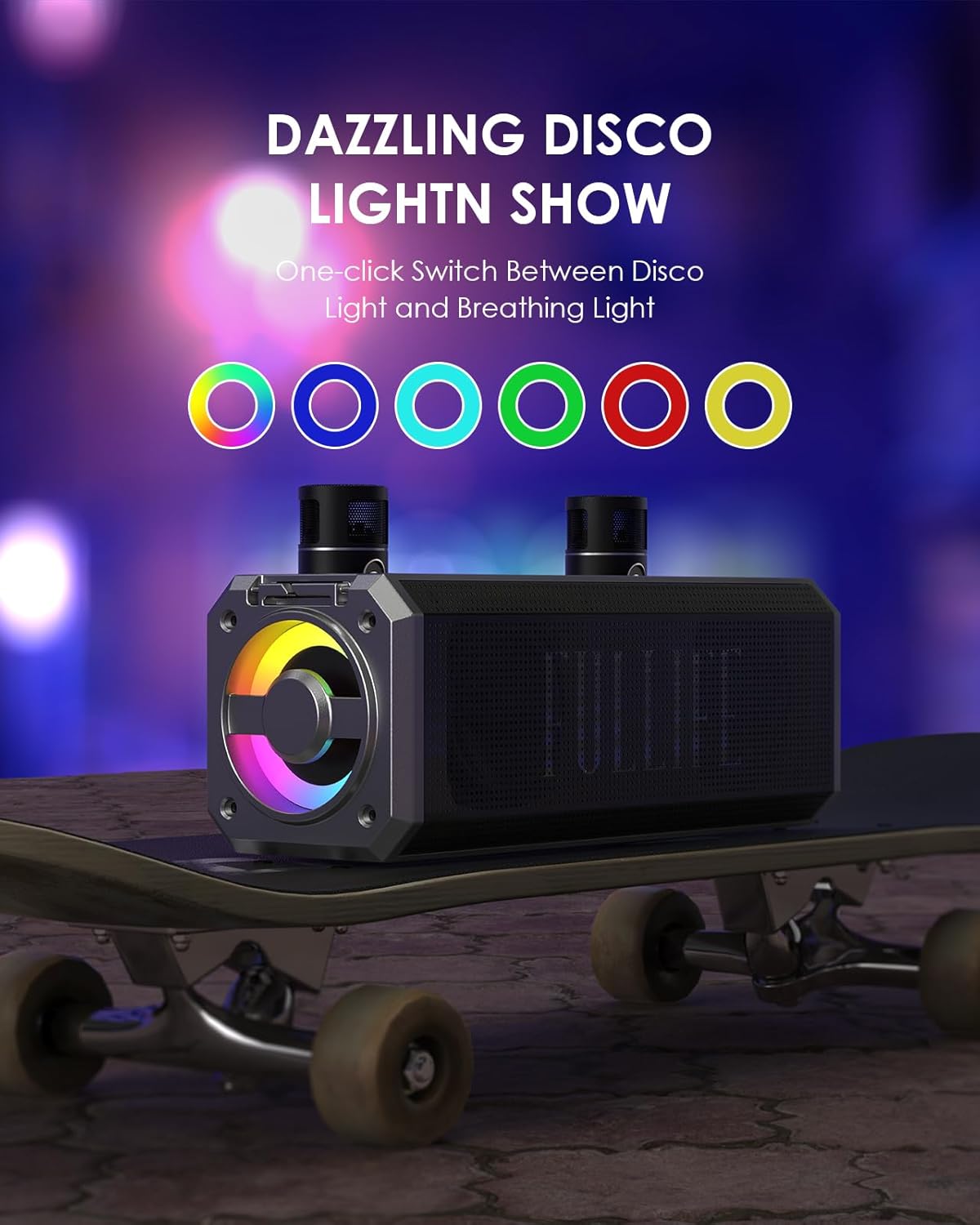 Máquina de karaoke para adultosniños con 2 micrófonos inalámbricos UHF, XIZJ 4000mAh altavoz portátil Bluetooth de karaoke con correaluces RGB,
