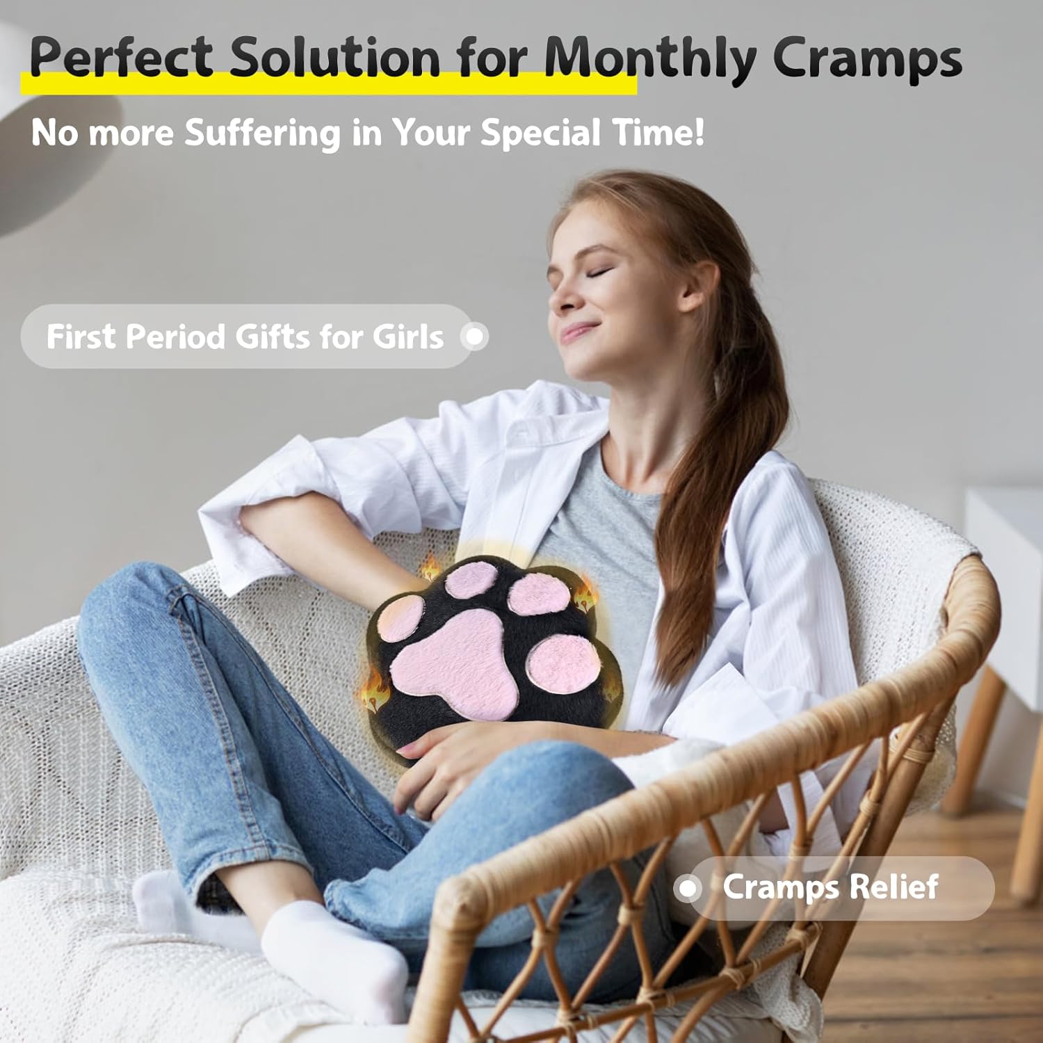 SuzziPad Almohadilla térmica mejorada para patas para microondas para aliviar el dolor y relajarse, almohadillas térmicas sin aroma para calambres