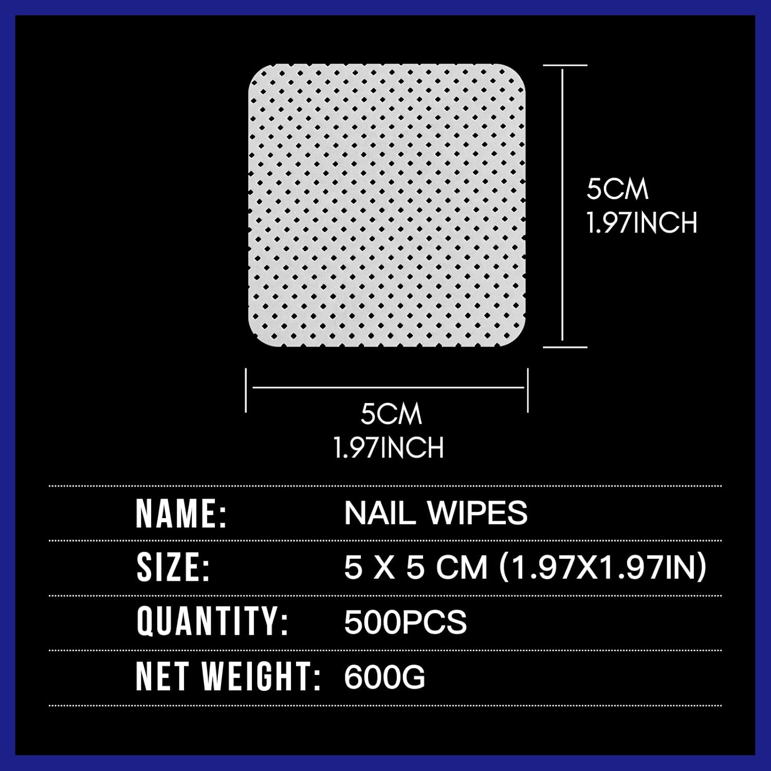 Makartt Lint Free Nail Wipes, 500Pcs Gel Nail Polish Remover Wipes, Super Absorbent Soft Nail Polish Remover Pads, Cleaning Wipes for Nails Glue,