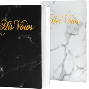 Calculs Juego de 2 libros de votos de boda con cubierta de cuero de mármol blanco y negro con dorado bronceando sus votos y sus votos Calculs Juego de 2 libros de votos de boda con cubierta de cuero de mármol blanco y negro con dorado bronceando sus votos y sus votos