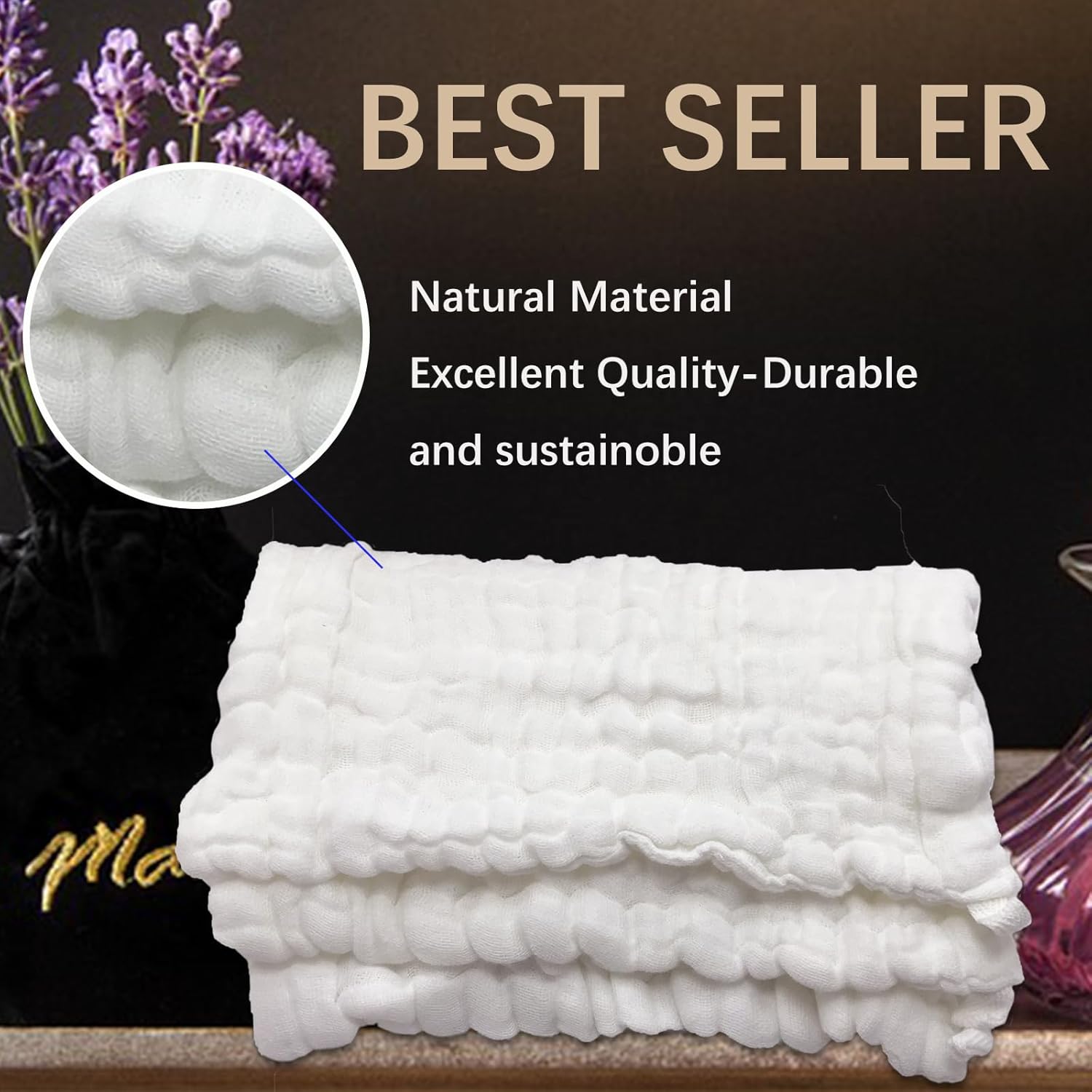 BEECO GIF2U Almohadillas de lactancia reutilizables, paquete de 12, almohadillas lavables para lactancia materna con paños para eructos para bebé,