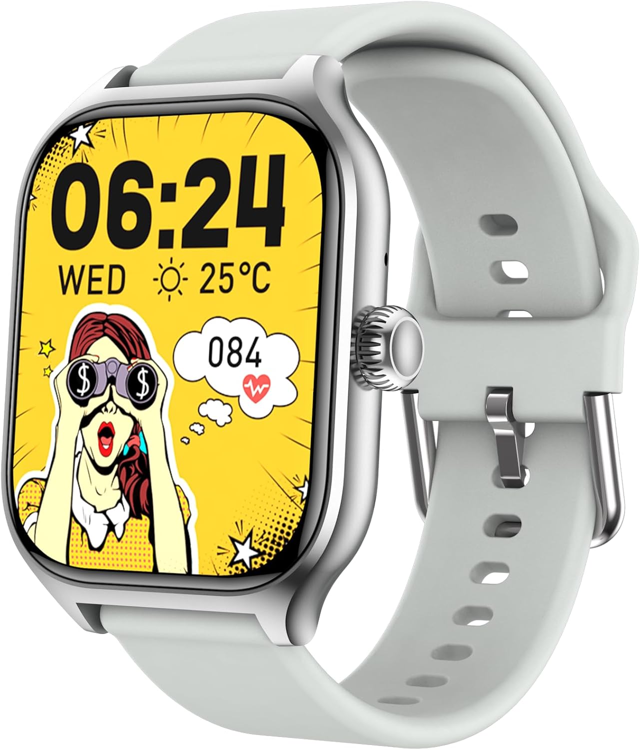 AERXHF Reloj inteligente de seguimiento de actividad física para mujeres y hombres, reloj para iOS y Android (respuestahacer llamadas) de 2.01