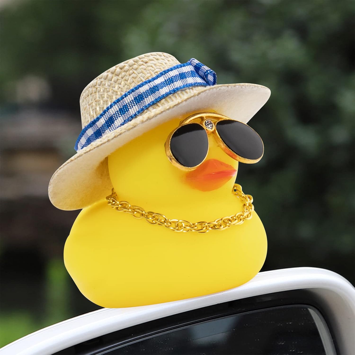 wonuu 2 adornos de pato para salpicadero de automóvil, adornos de goma para decoración de tablero de automóvil, accesorios de decoración con mini