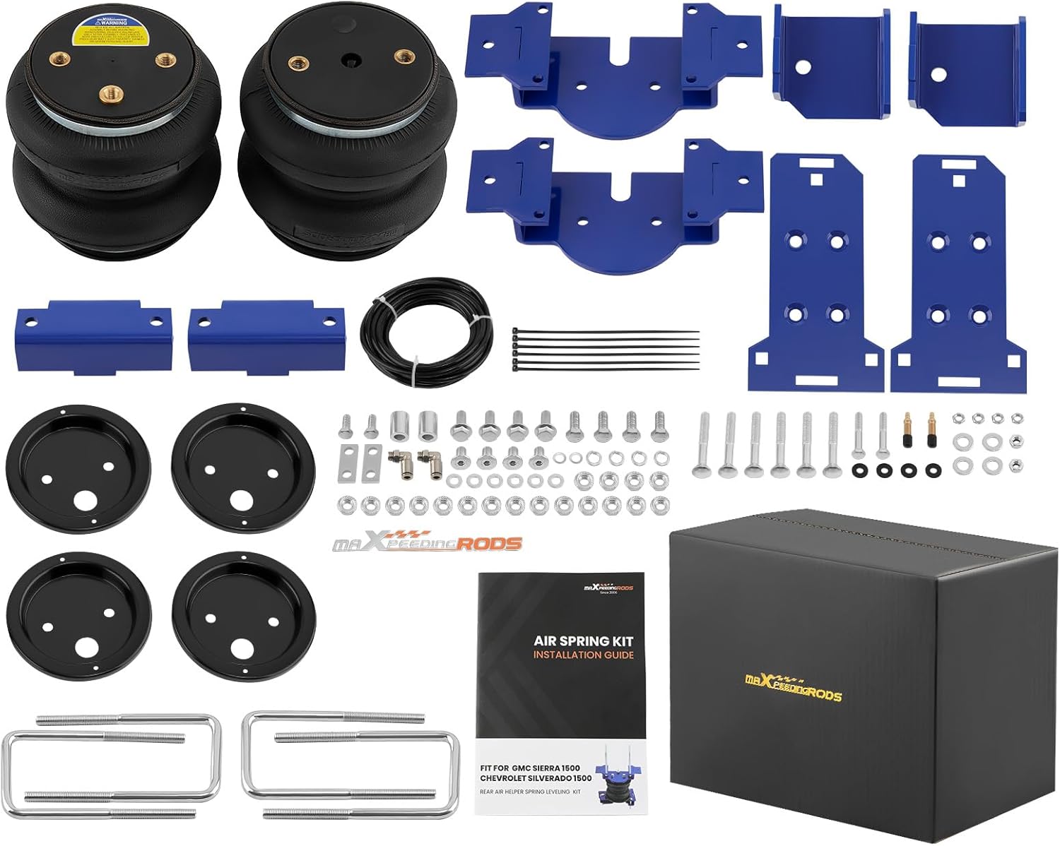 maXpeedingrods Kit de bolsas de suspensión neumática de 5000 libras para GMC Sierra 1500 Non-AT4 Chevrolet Silverado 1500 Non-Trail Boss 2019-2024