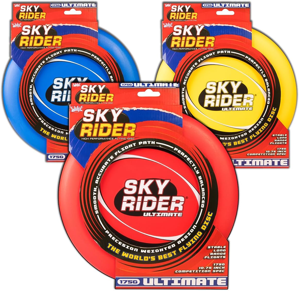 Sky Rider Ultimate – Disco volador de alto rendimiento! Peso oficial de disco de 6.17 oz para el deporte definitivo. Vuelos estables, precisos, de