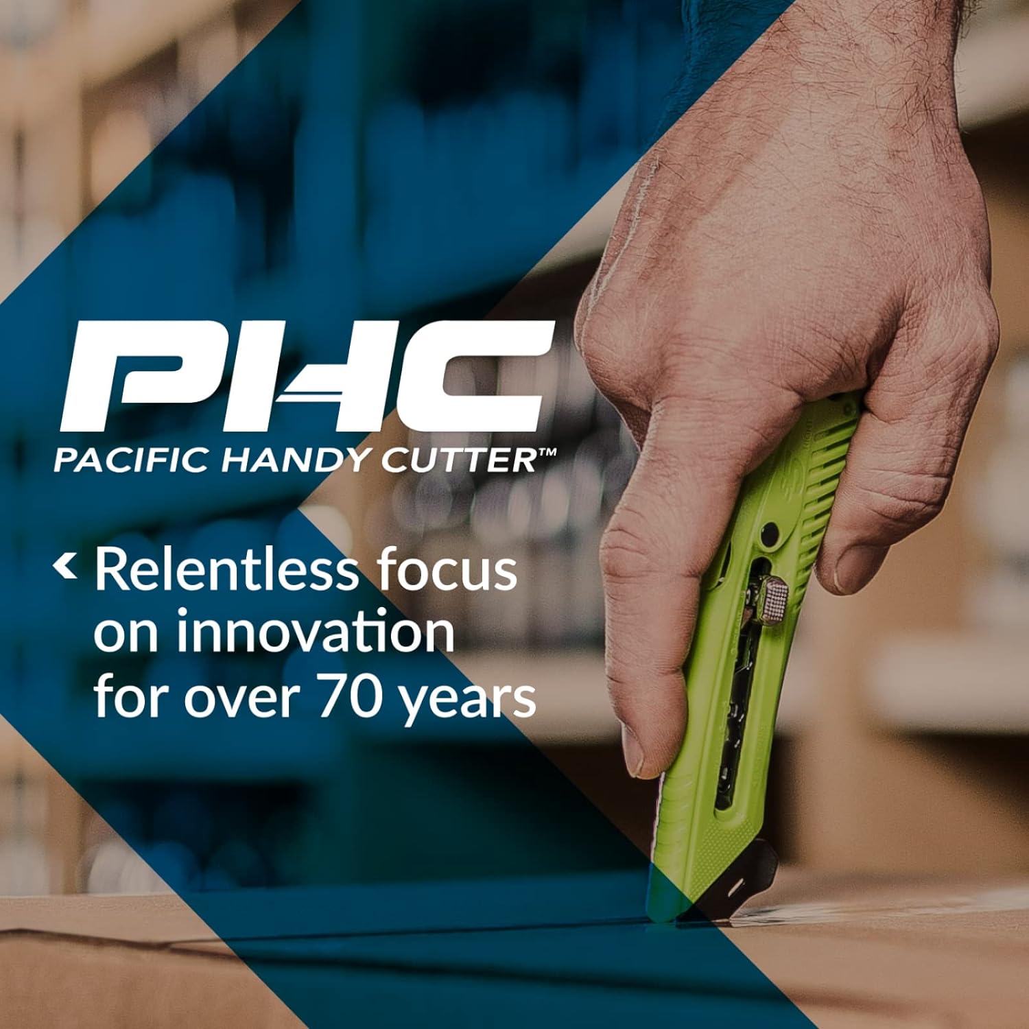 Pacific Handy Cutter DFC364 – Cortador seguro para alimentos con certificado NSF blanco con divisor de cinta sin cuchillas, corte seguro y eficiente