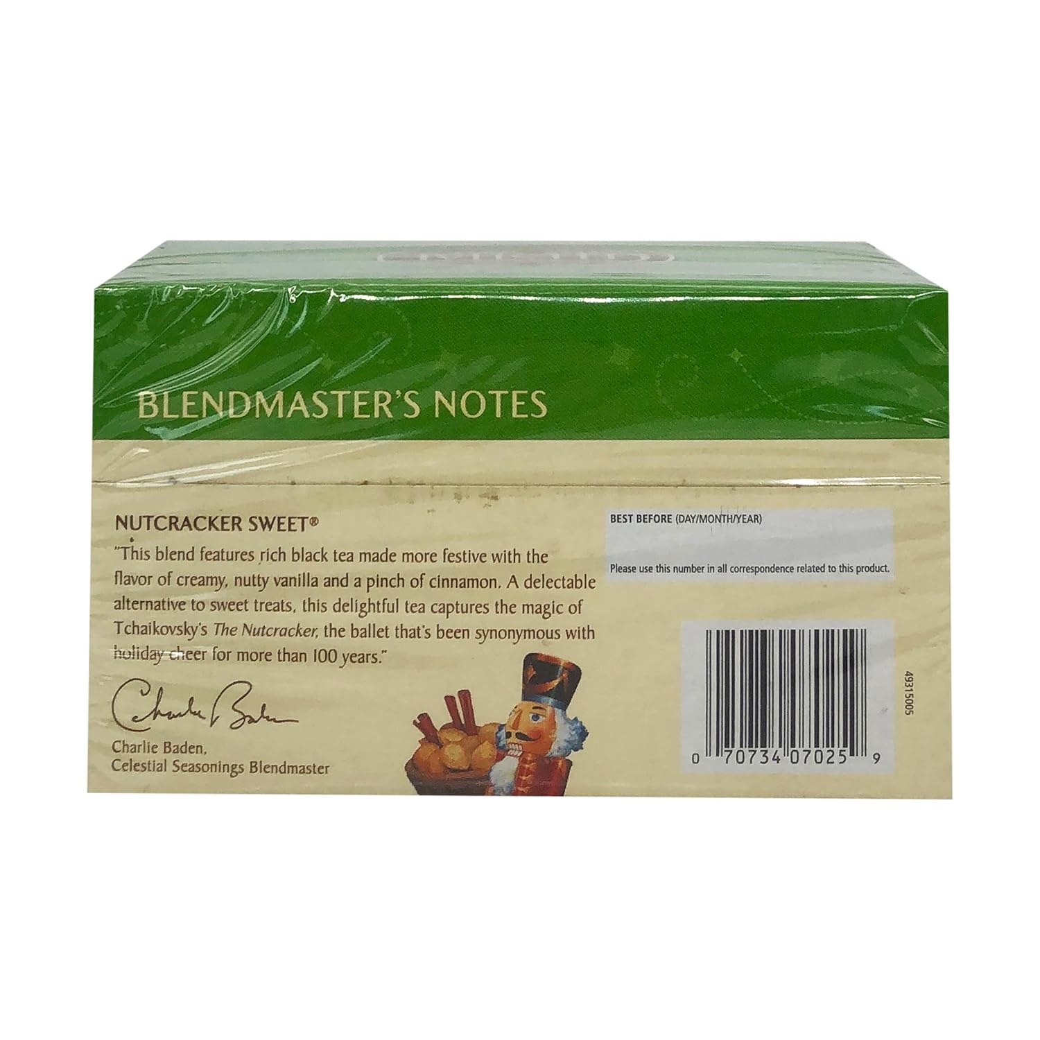 Celestial Seasonings Té negro, cascanueces dulce, 18 unidades