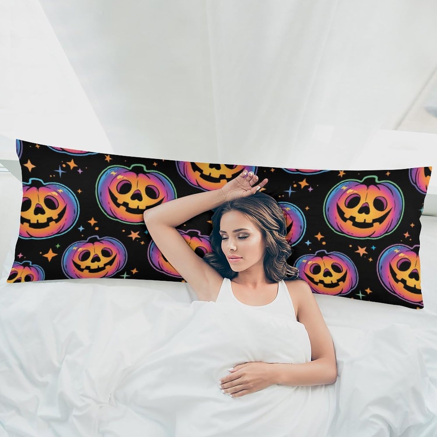 Cool Haloween Pumpkins – Funda de almohada corporal de 20 x 54 pulgadas con cremallera, funda de almohada corporal única, funda de almohada
