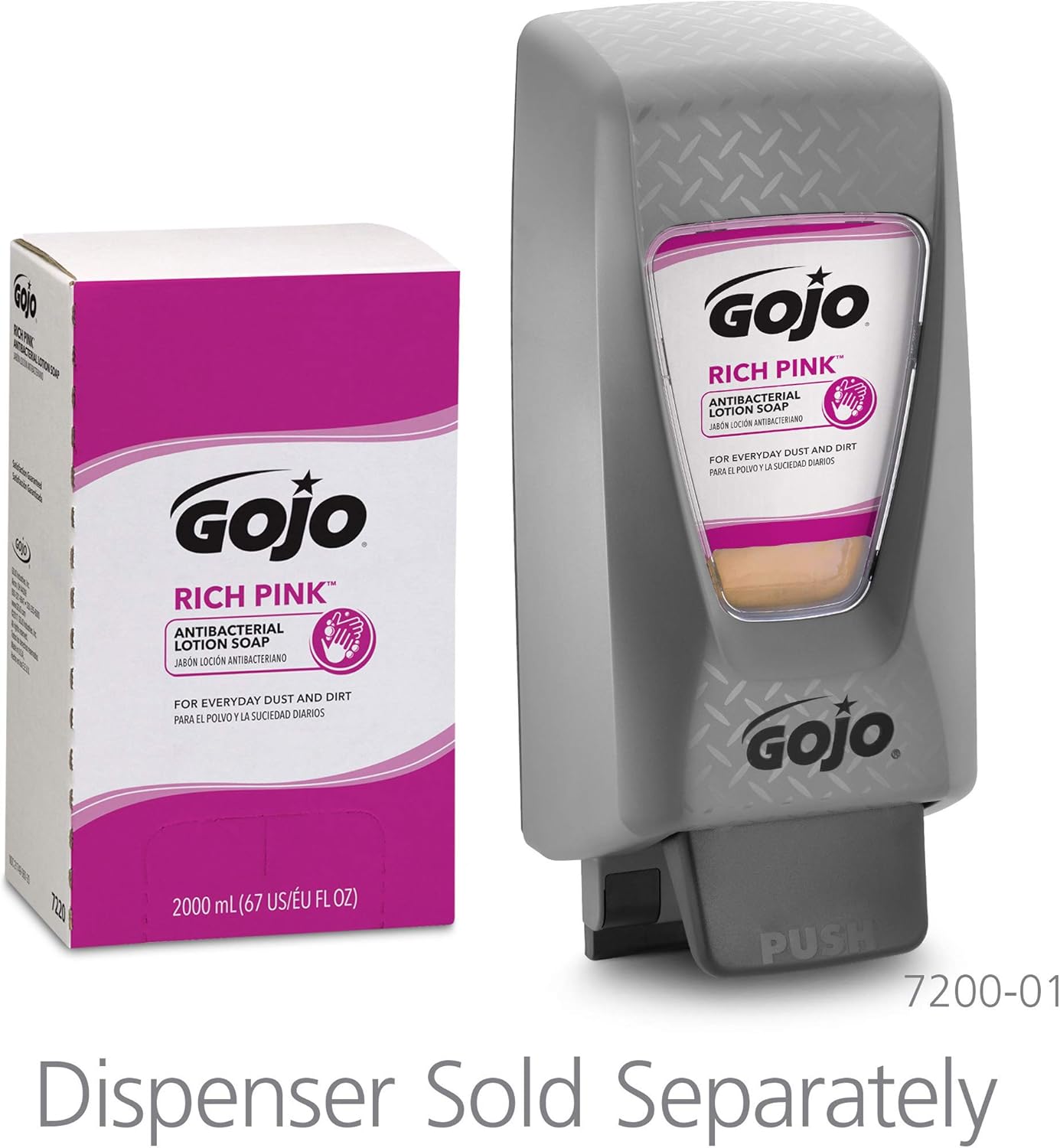 Gojo Rich Pink Antibacterial Lotion Soap Refill