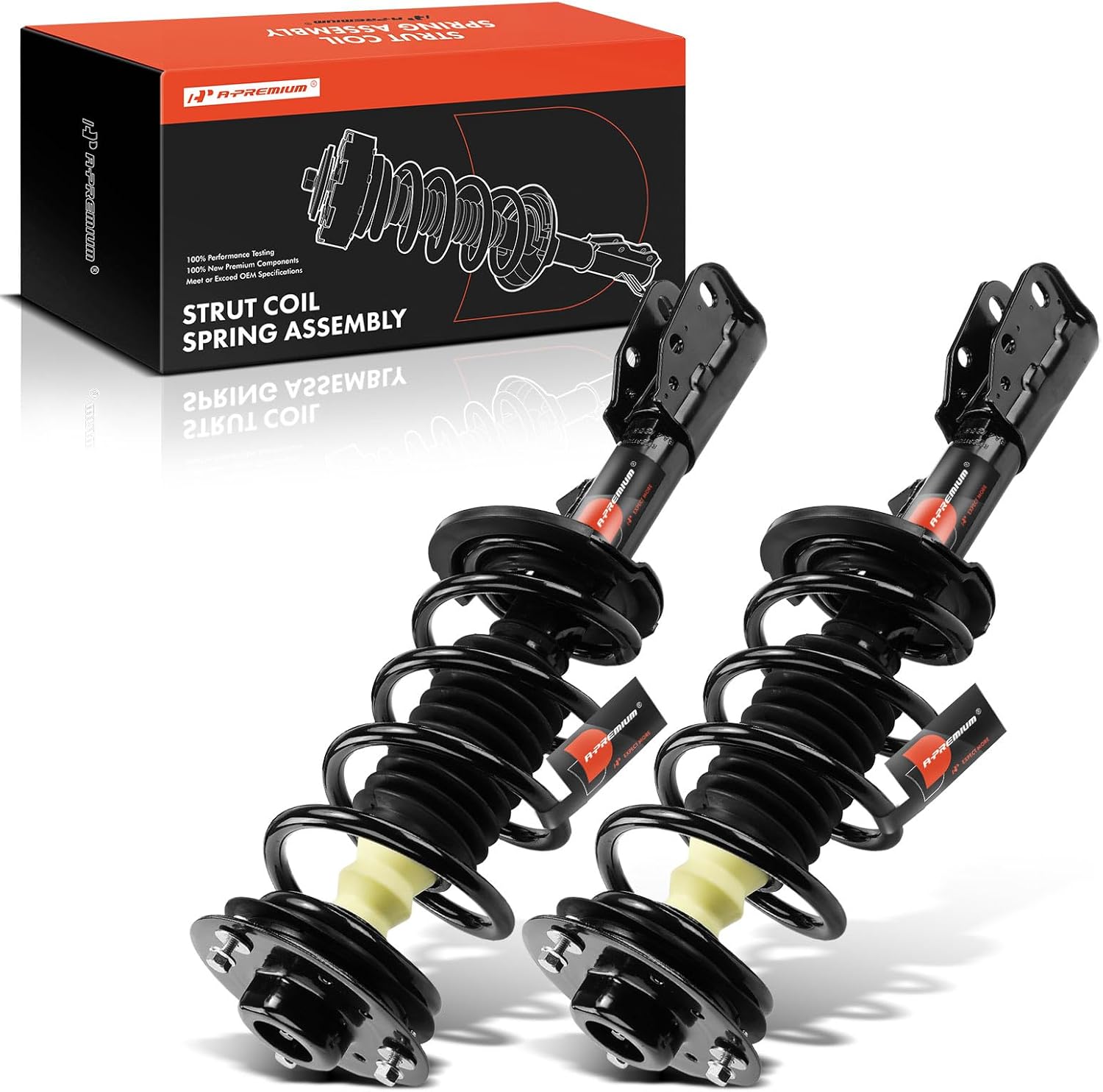 A-Premium Par delantero (2) conjunto completo de puntal y resorte helicoidal compatible con Chevrolet Captiva Sport 2012 2013 2014 2015, lado del