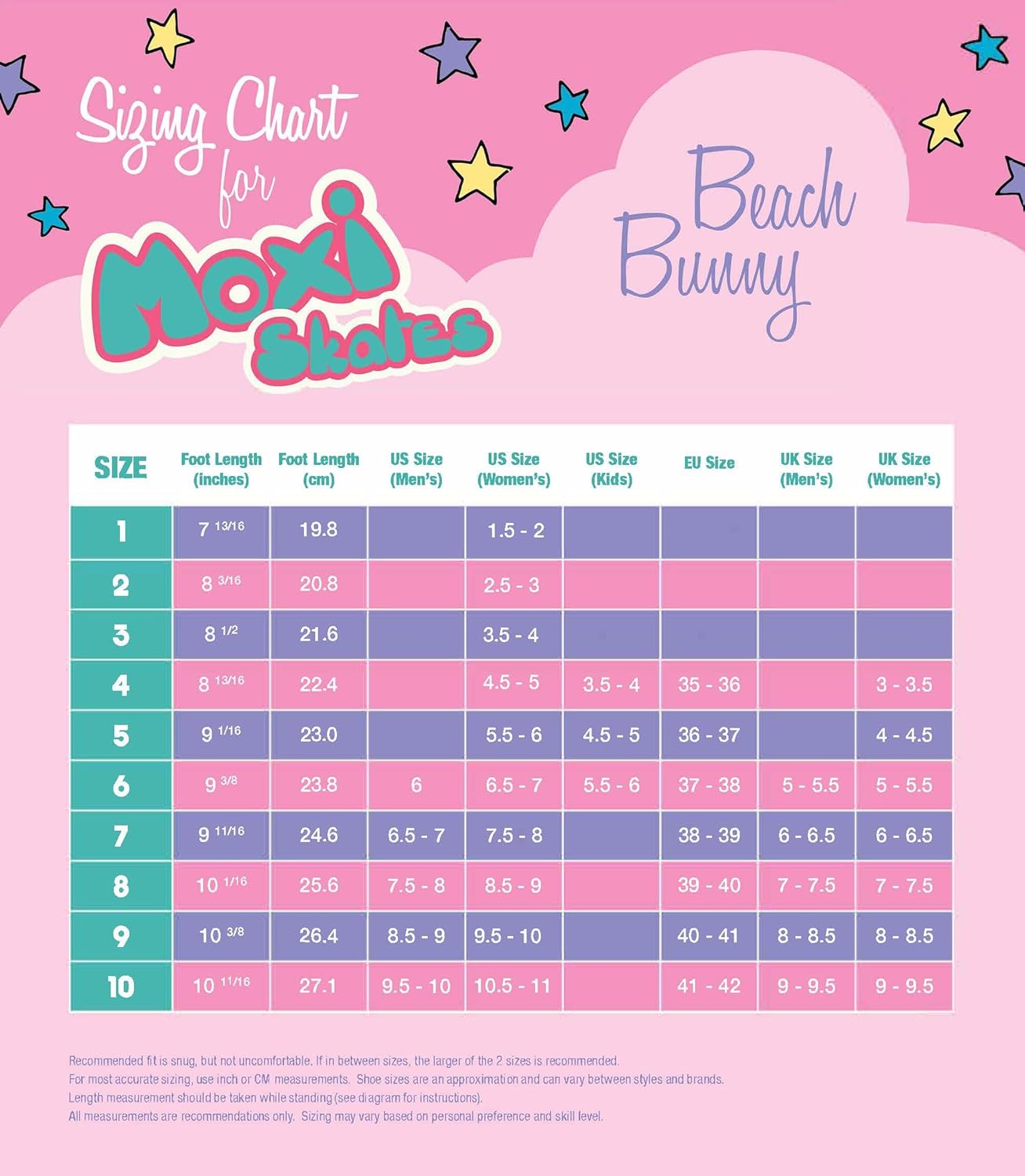 Moxi Skates Patines de ruedas Beach Bunny de moda para mujer