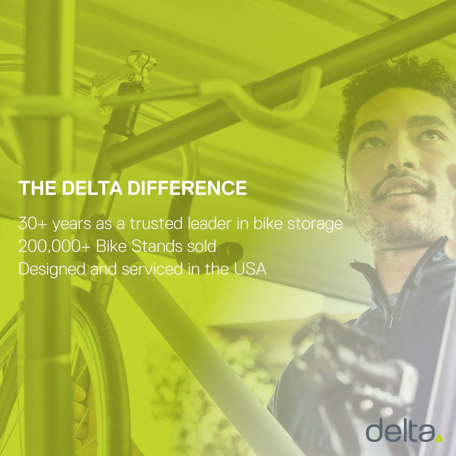 Delta Cycle – Soporte para bicicleta individual, sin herramientas, ajustable, para montaña, neumático grueso, bicicletas de carretera, soporte de